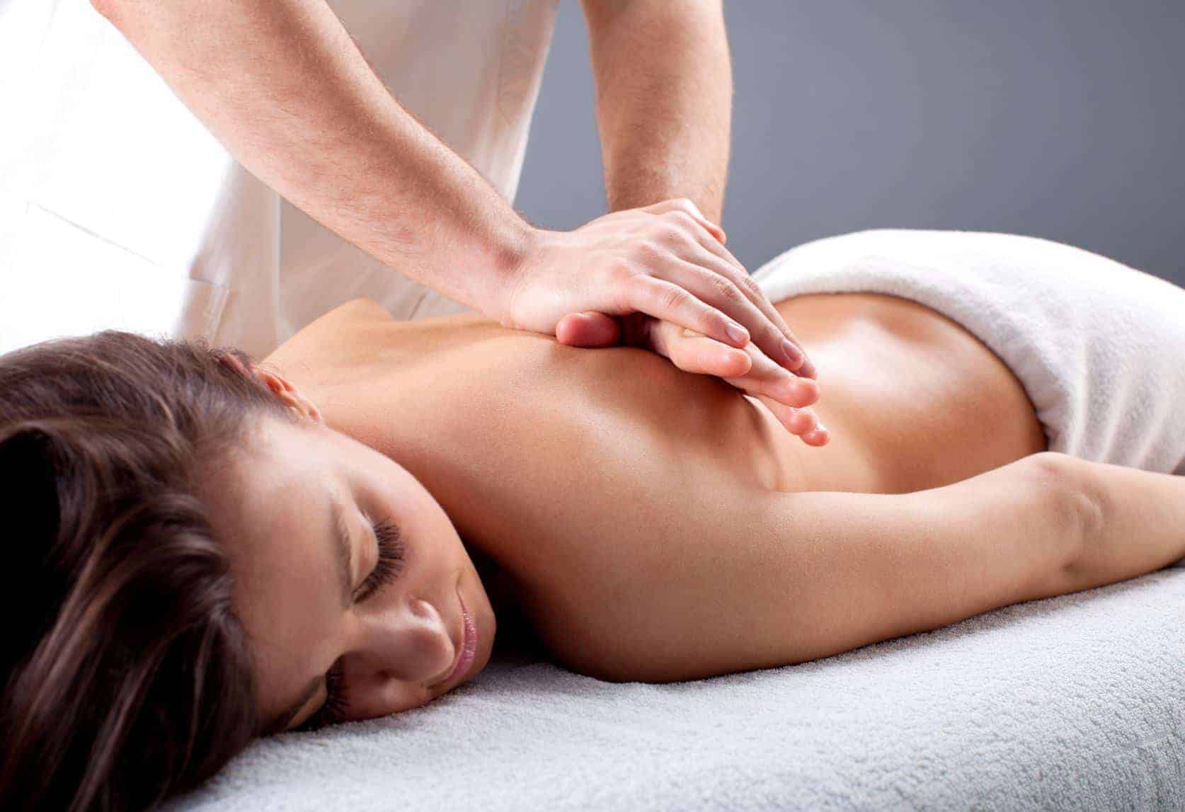 CIV Student practising remedial massage