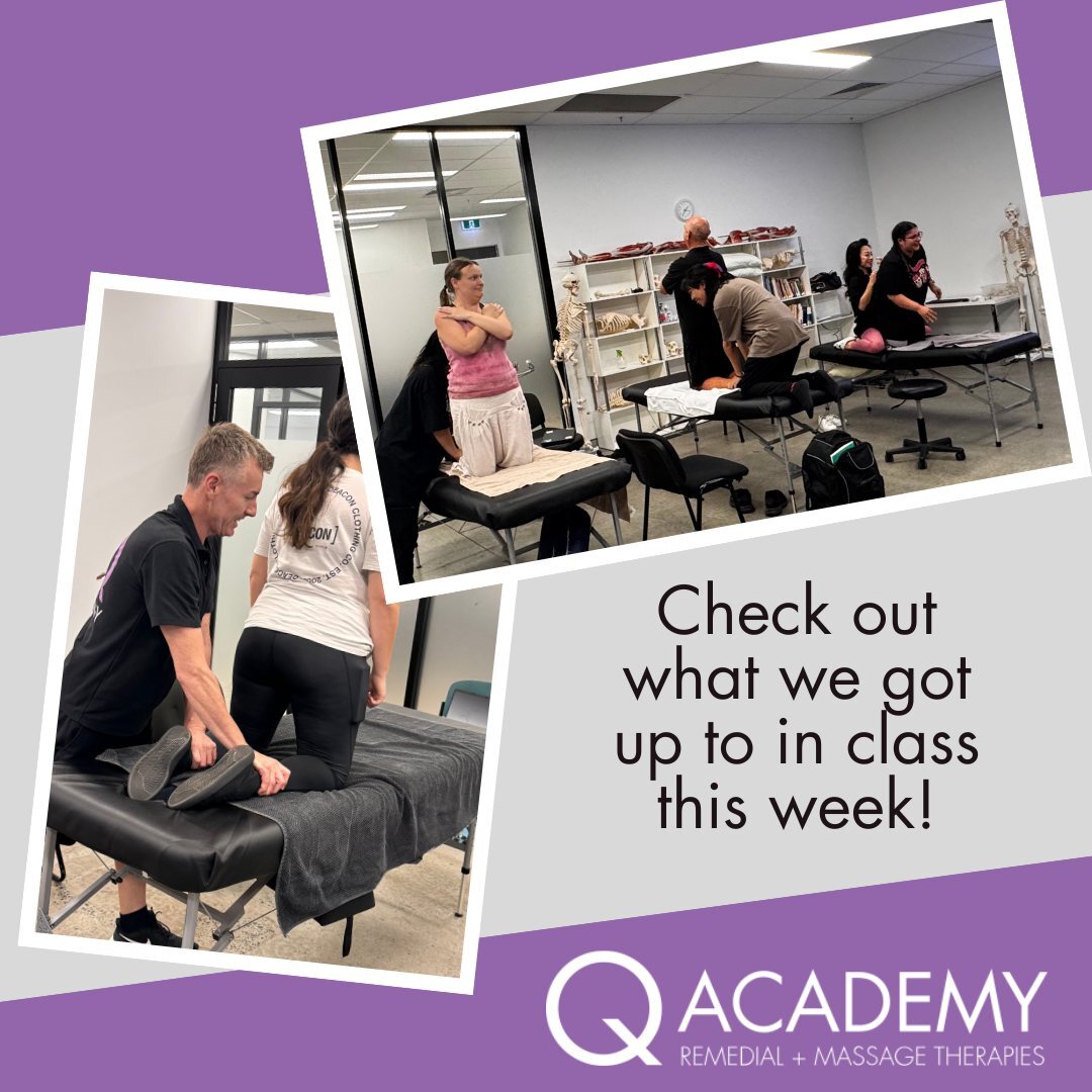 Our remedial massage students are in action on cam…
