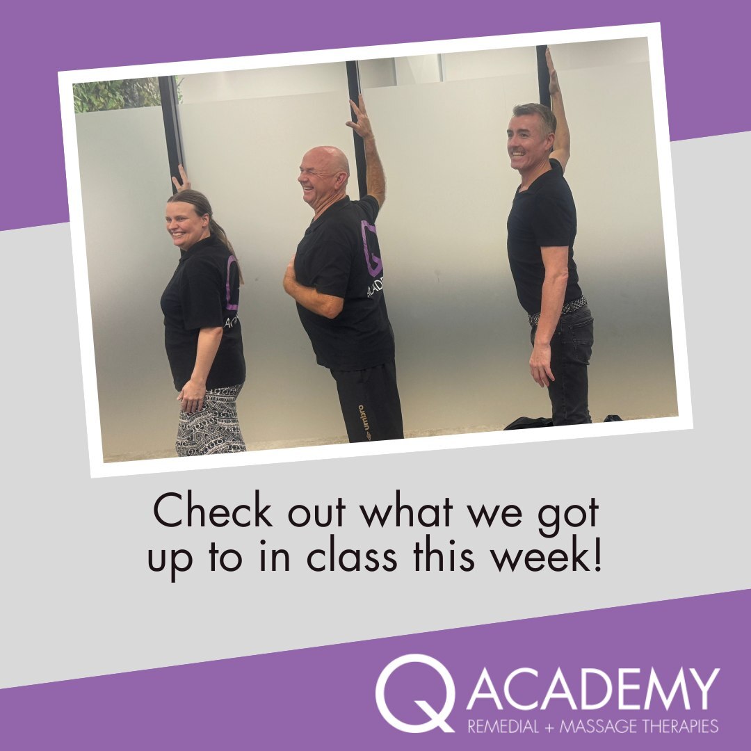 Our remedial massage students are hands-on in clas…