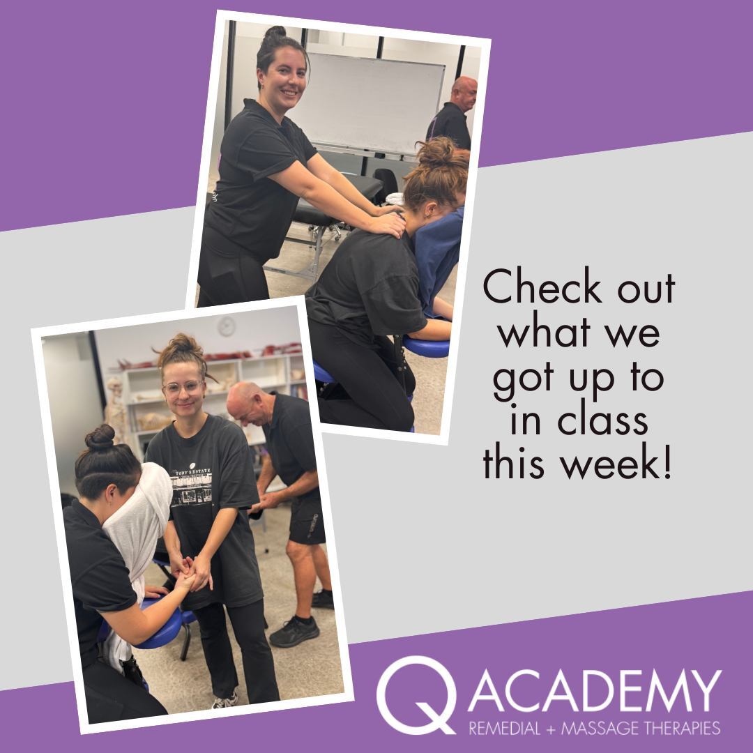 Our remedial massage students are perfecting their…
